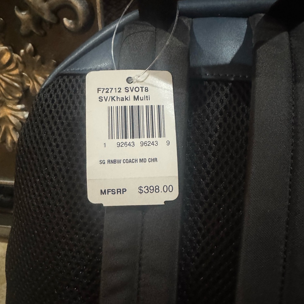 Coach Brown Backpack with Monogram Design and Rounded Top - Picture 9 of 11